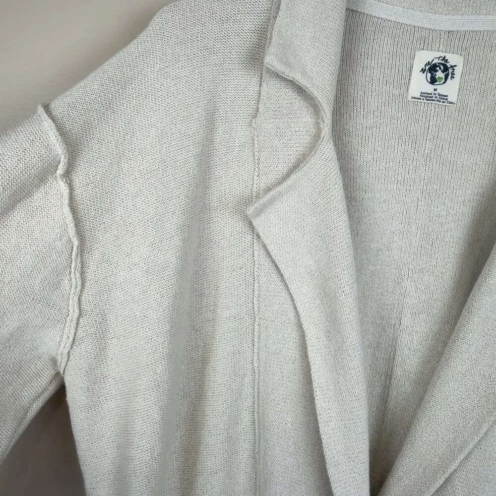Free People We The Free Desert Knit Blazer Oversized Women Beige Size M